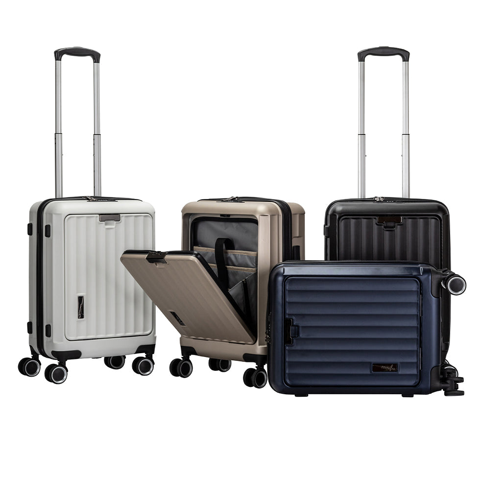 ワンタッチオープン【S】 33L 2~3泊 機内持込サイズ フロントオープン PCポケット