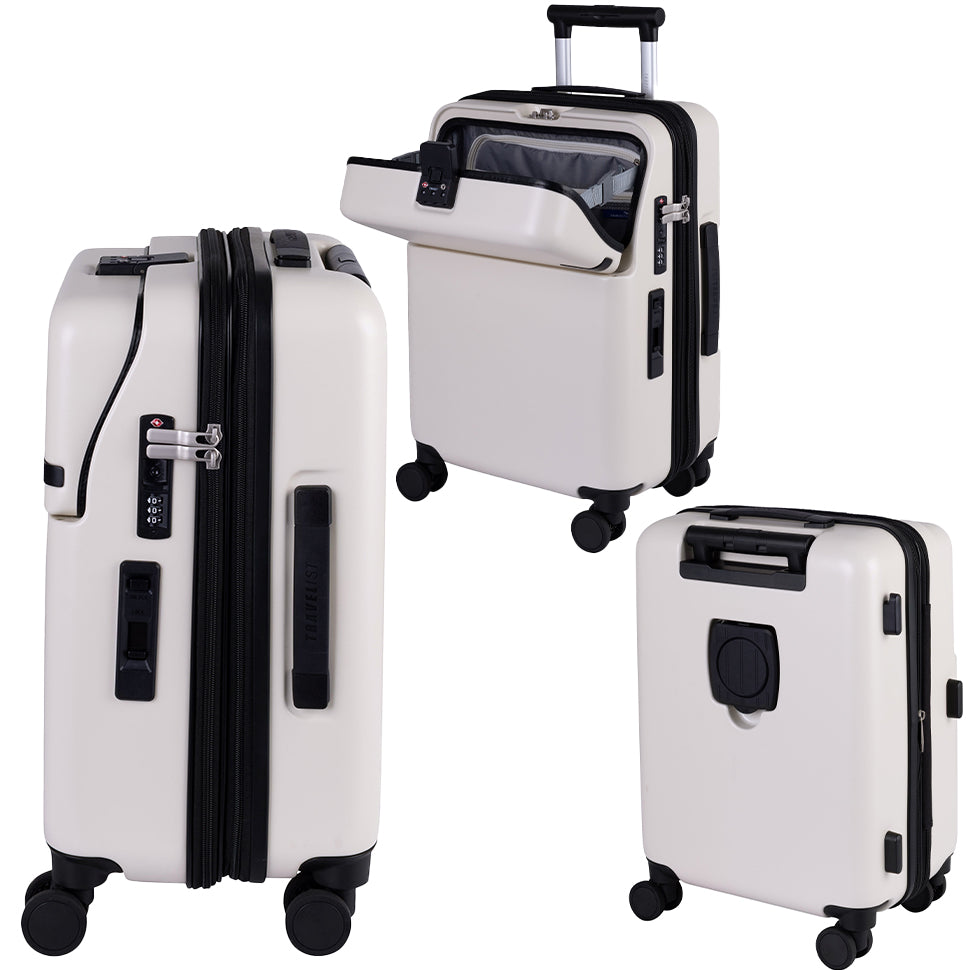 ファースト ワンタッチトップオープン【S】 35L(拡張時43L) 2~3泊 機内持込サイズ ワンタッチロック ストッパー スマホスタンド ドリンクホルダー 荷物フック