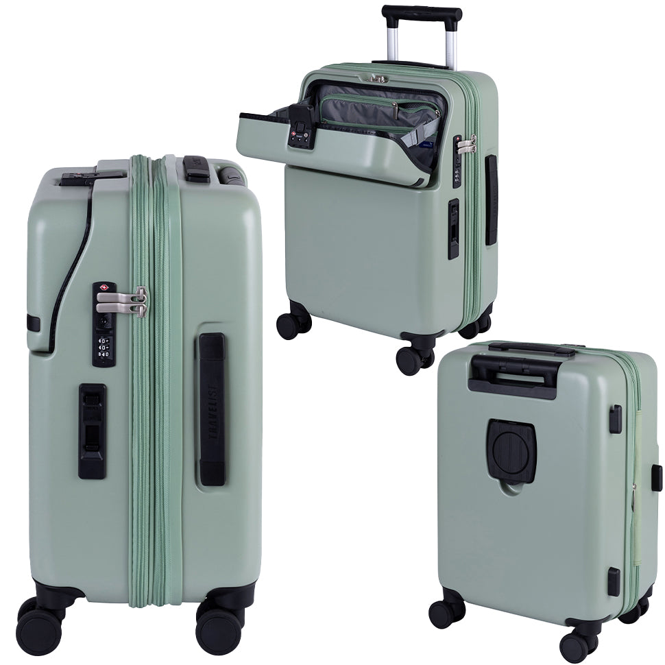 ファースト ワンタッチトップオープン【S】 35L(拡張時43L) 2~3泊 機内持込サイズ ワンタッチロック ストッパー スマホスタンド ドリンクホルダー 荷物フック