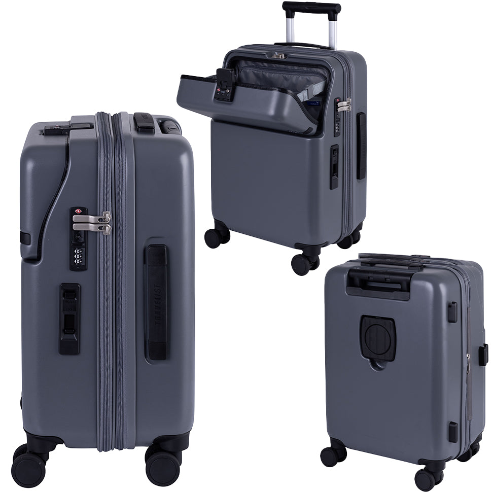 ファースト ワンタッチトップオープン【S】 35L(拡張時43L) 2~3泊 機内持込サイズ ワンタッチロック ストッパー スマホスタンド ドリンクホルダー 荷物フック