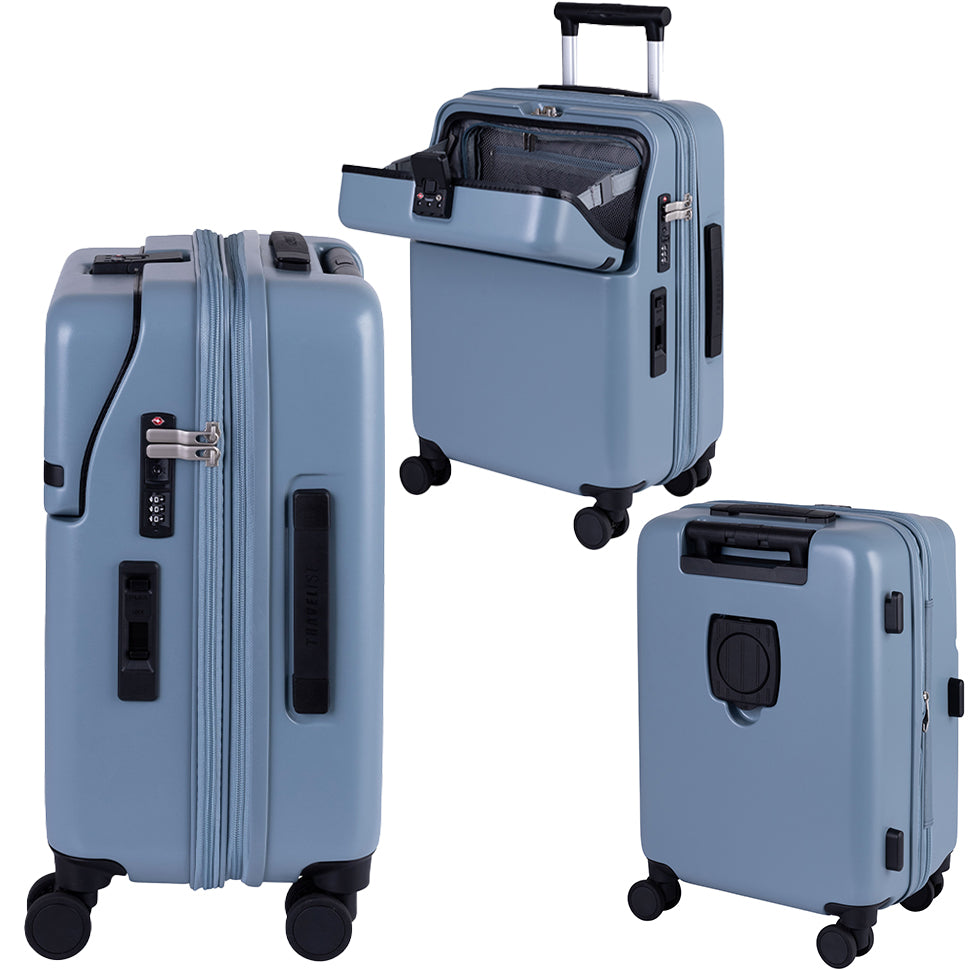 ファースト ワンタッチトップオープン【S】 35L(拡張時43L) 2~3泊 機内持込サイズ ワンタッチロック ストッパー スマホスタンド ドリンクホルダー 荷物フック
