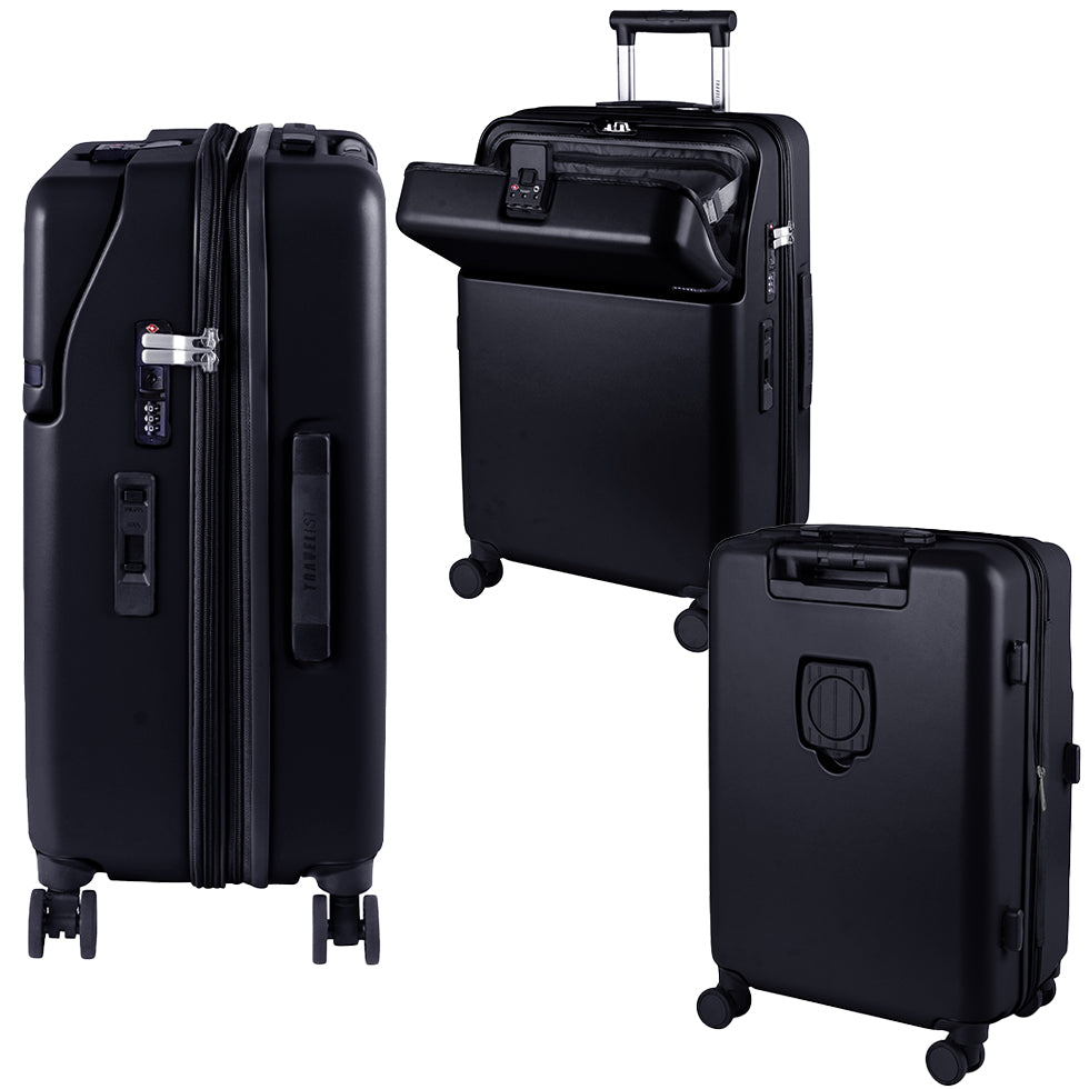 ファースト ワンタッチトップオープン【M】 51L(拡張時61L) 5泊前後 ワンタッチロック ストッパー スマホスタンド ドリンクホルダー 荷物フック