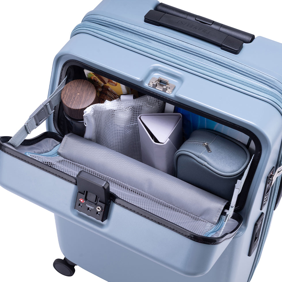 ファースト ワンタッチトップオープン【M】 51L(拡張時61L) 5泊前後 ワンタッチロック ストッパー スマホスタンド ドリンクホルダー 荷物フック
