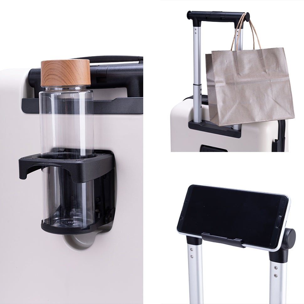 ファースト ワンタッチトップオープン【S】 35L(拡張時43L) 2~3泊 機内持込サイズ ワンタッチロック ストッパー スマホスタンド ドリンクホルダー 荷物フック