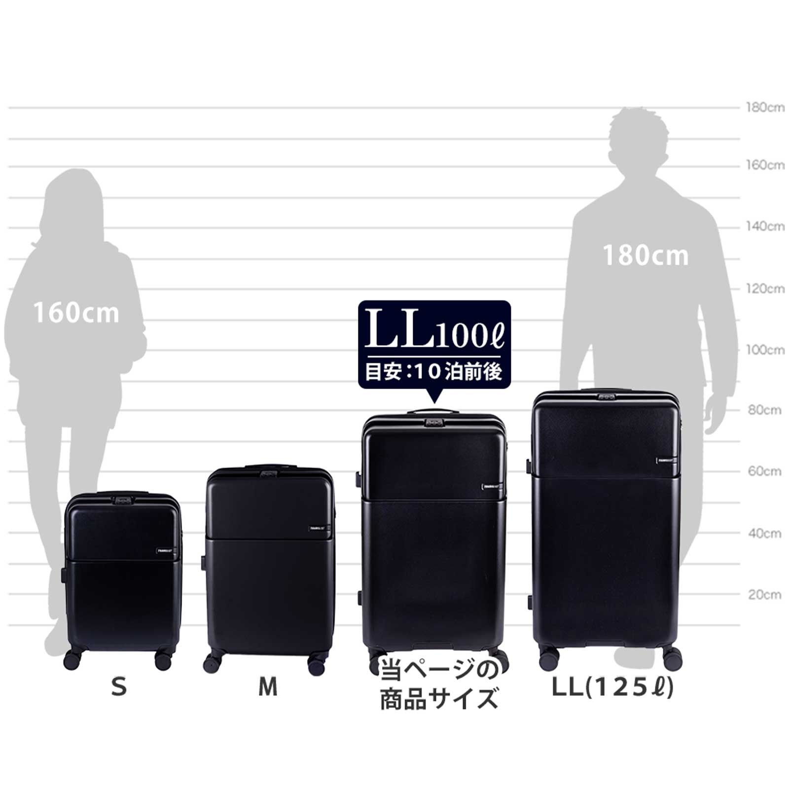 スーツケース XLサイズ 大型（10泊/85-100Ｌ） フラップオープン 拡張 ファースト ワンタッチトップオープン【LL】100L（拡張時114L）10泊