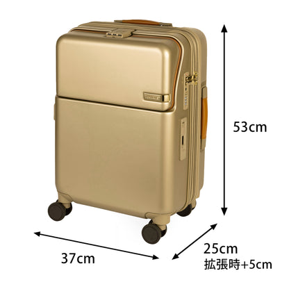 FIRST LIMITED ワンタッチトップオープン【S】 35L（拡張時43L） 2～3泊 機内持込サイズ ワンタッチロック ストッパー スマホスタンド ドリンクホルダー 荷物フック