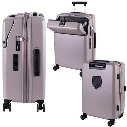 ファースト ワンタッチトップオープン【M】 51L（拡張時61L） 5泊前後 ワンタッチロック ストッパー スマホスタンド ドリンクホルダー 荷物フック