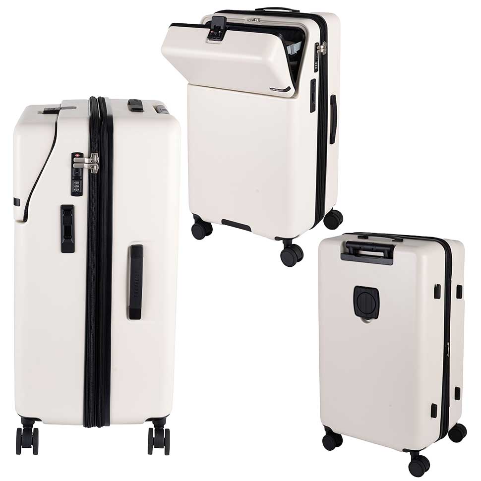 ファースト ワンタッチトップオープン【LL】 100L（拡張時114L） 10泊前後 ワンタッチロック ストッパー スマホスタンド ドリンクホルダー 荷物フック