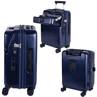 ファースト ワンタッチトップオープン【S】 35L（拡張時43L） 2～3泊 機内持込サイズ ワンタッチロック ストッパー スマホスタンド ドリンクホルダー 荷物フック