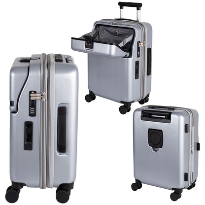 ファースト ワンタッチトップオープン【S】 35L（拡張時43L） 2～3泊 機内持込サイズ ワンタッチロック ストッパー スマホスタンド ドリンクホルダー 荷物フック