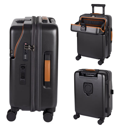 FIRST LIMITED ワンタッチトップオープン【S】 35L（拡張時43L） 2～3泊 機内持込サイズ ワンタッチロック ストッパー スマホスタンド ドリンクホルダー 荷物フック