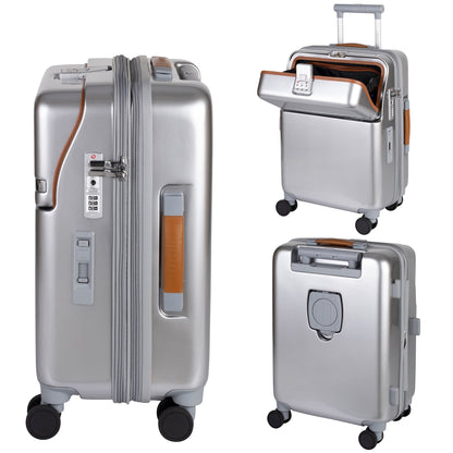 FIRST LIMITED ワンタッチトップオープン【S】 35L（拡張時43L） 2～3泊 機内持込サイズ ワンタッチロック ストッパー スマホスタンド ドリンクホルダー 荷物フック