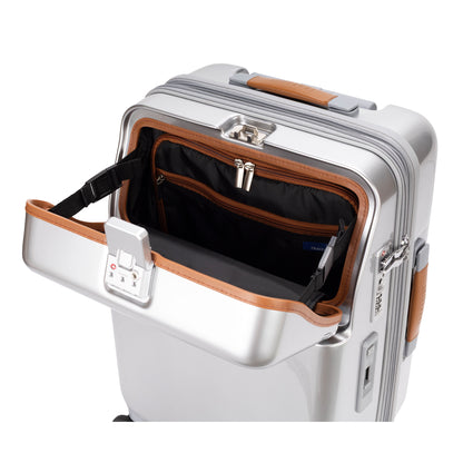 FIRST LIMITED ワンタッチトップオープン【S】 35L（拡張時43L） 2～3泊 機内持込サイズ ワンタッチロック ストッパー スマホスタンド ドリンクホルダー 荷物フック