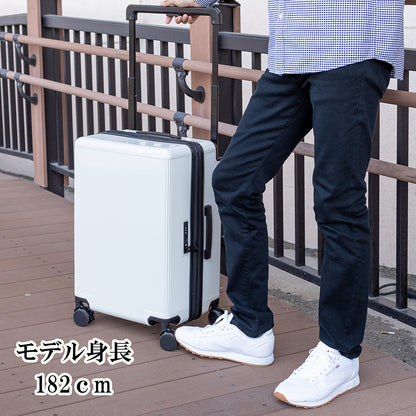 ワイドハンドルキャリー【M】 56L（拡張時65L） 5泊前後 無料預け入れ可能サイズ ストッパー
