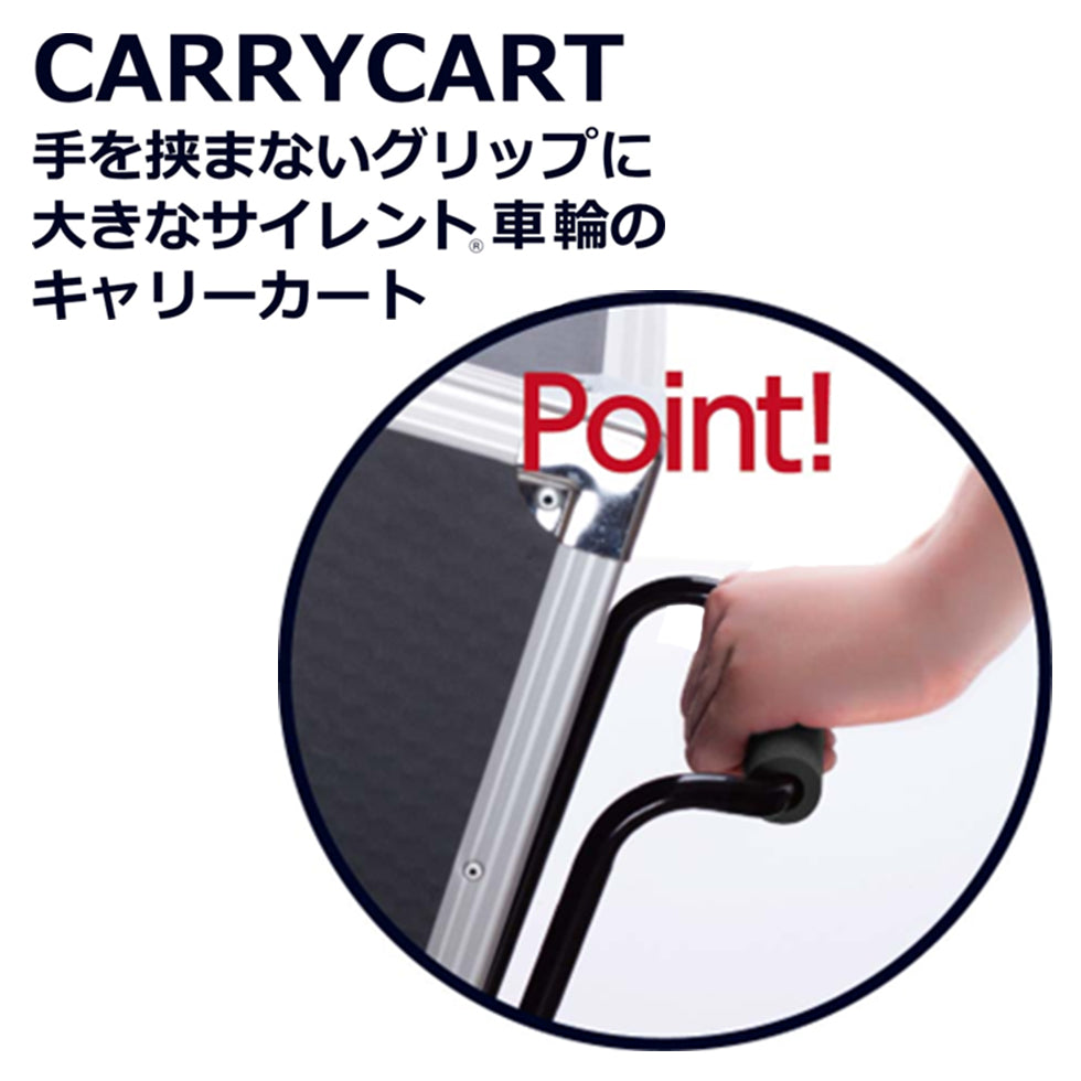 軽量＆頑丈 キャリーカート 耐荷重25kg ゴム紐付き｜折りたたみ式