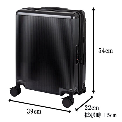 ワイドハンドルキャリー【S】 35L（拡張時43L） 2～3泊 機内持込サイズ ストッパー